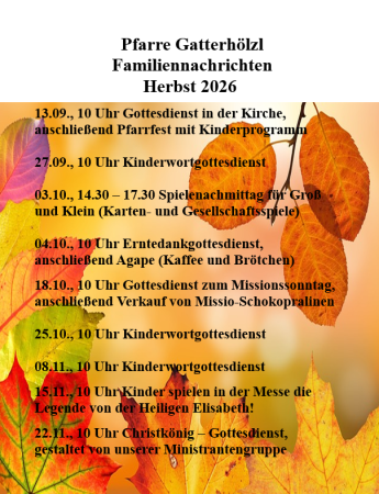 Familiennachrichten Herbst